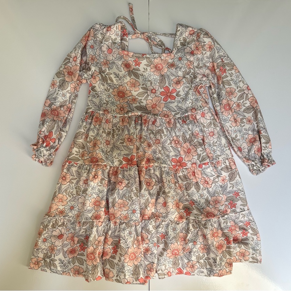 Bella Mia Girls’ Floral Tier Dress - Size 6